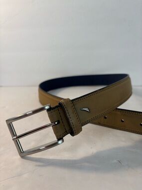 NAUTICA Tan Silver Buckle  Belt Size 34